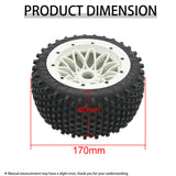 Rear 5B Pin Tyres Mounted