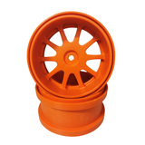 FG Style Rims for 155mm Tyre - Wide Offset Orange, Black, White