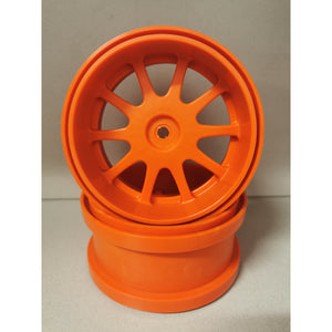 FG Style Rims for 155mm Tyre - Wide Offset Orange, Black, White