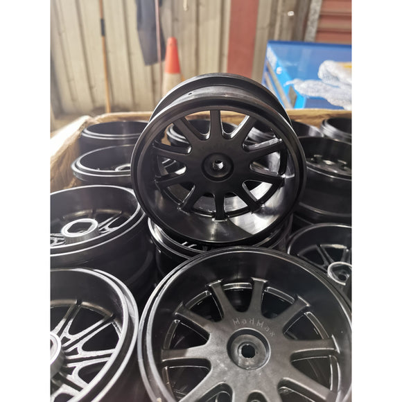 FG Style Rims for 155mm Tyre - Wide Offset Orange, Black, White